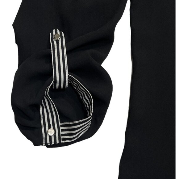 NOTATIONS Silky Black Career Blouse Women's 2XL (18-20) V-Neck Business‎ Casual - Picture 6 of 15